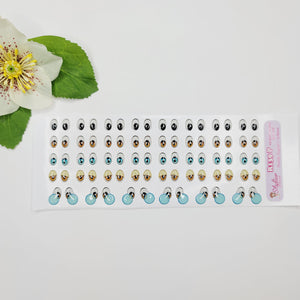 Adhesive Resin Eyes for Clays Multicolor STY R139 P (SM) 38Pairs
