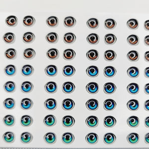 Adhesive Resin Eyes for Clays Multicolor STY R010 P (SM) 64 Pairs