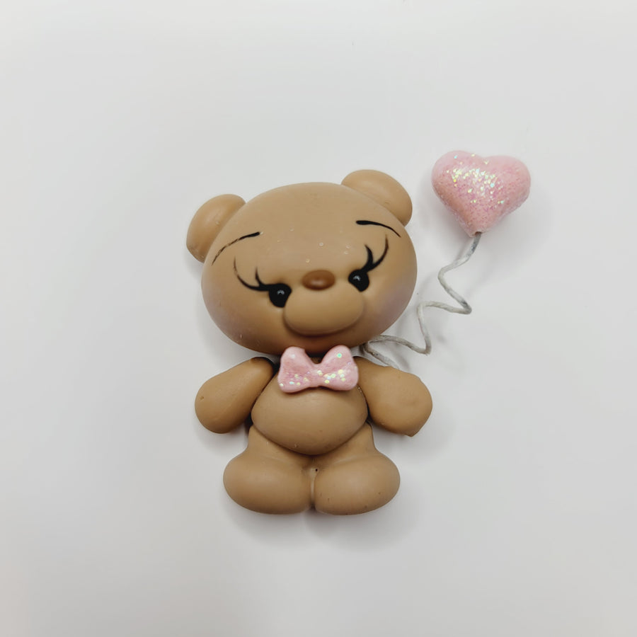 Love Bear #700 Clay Doll for Bow-Center, Jewelry Charms, Accessories, and More