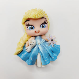 Elsa Frozen 8 #681 Clay Doll for Bow-Center, Jewelry Charms, Accessories, and More