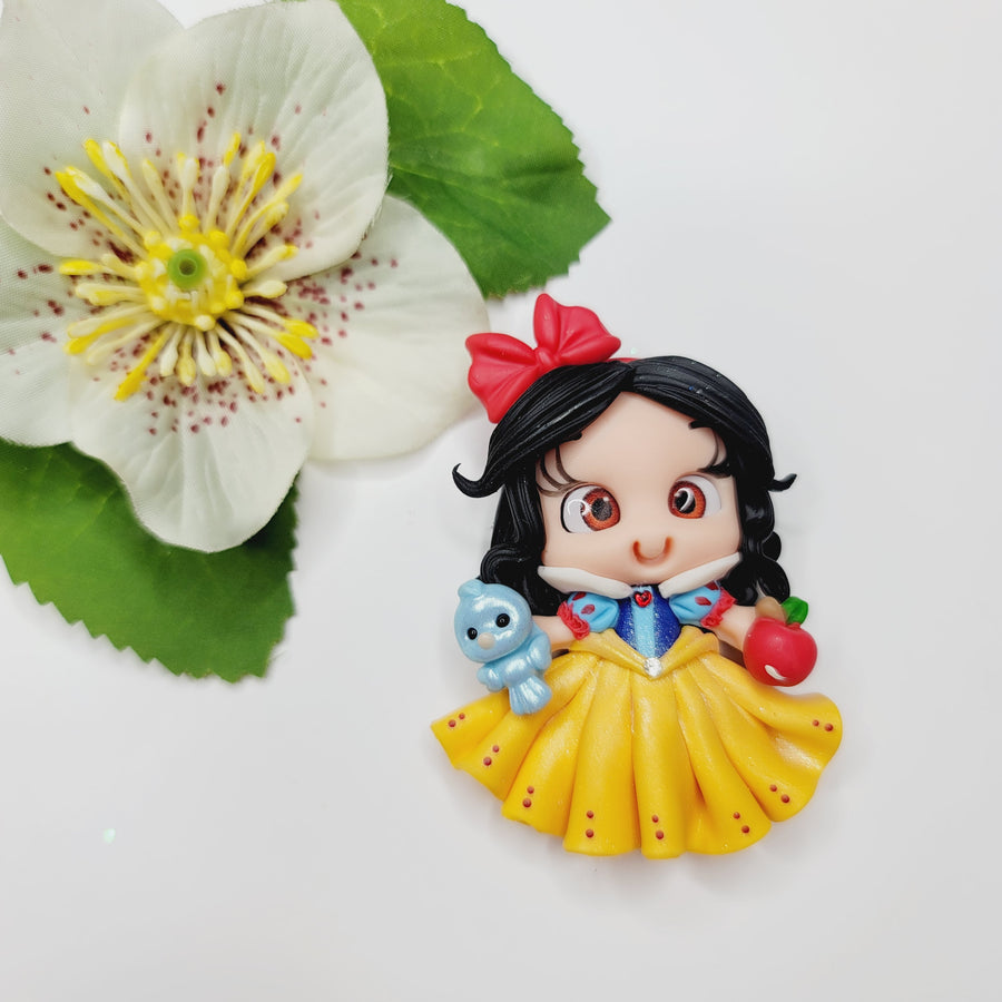 Snow White 8 #683 Clay Doll for Bow-Center, Jewelry Charms, Accessories, and More