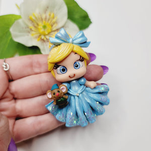 Cinderella 5 #682 Clay Doll for Bow-Center, Jewelry Charms, Accessories, and More