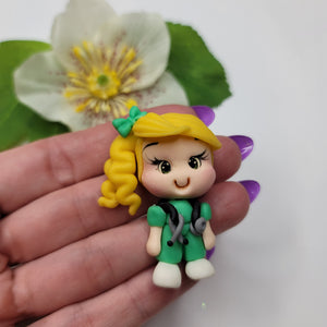 Izzy #712 Clay Doll for Bow-Center, Jewelry Charms, Accessories, and More