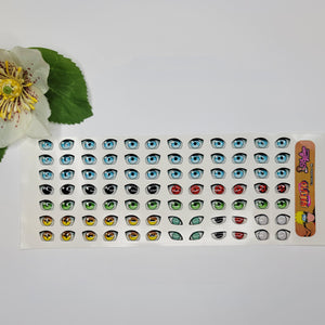 Adhesive Resin Eyes for Clays Multicolor STY Naruto M 42 Pairs