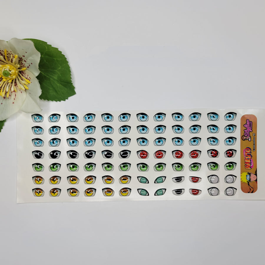 Adhesive Resin Eyes for Clays Multicolor STY Naruto M 42 Pairs