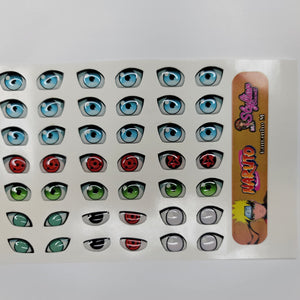 Adhesive Resin Eyes for Clays Multicolor STY Naruto M 42 Pairs