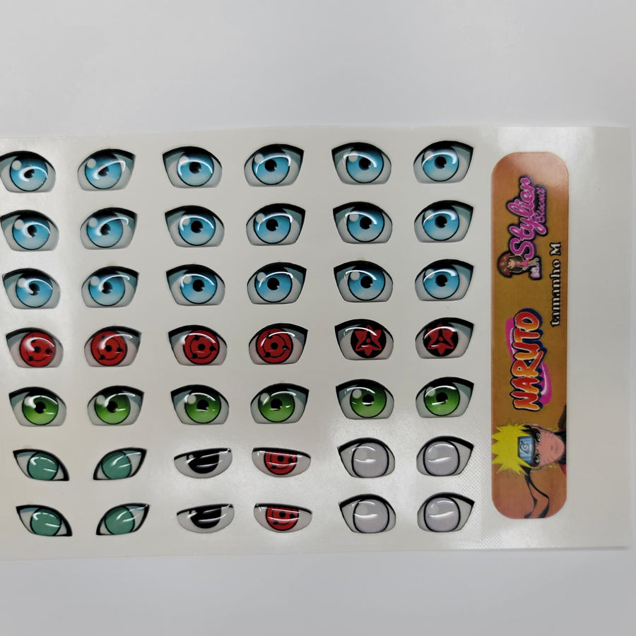 Adhesive Resin Eyes for Clays Multicolor STY Naruto M 42 Pairs