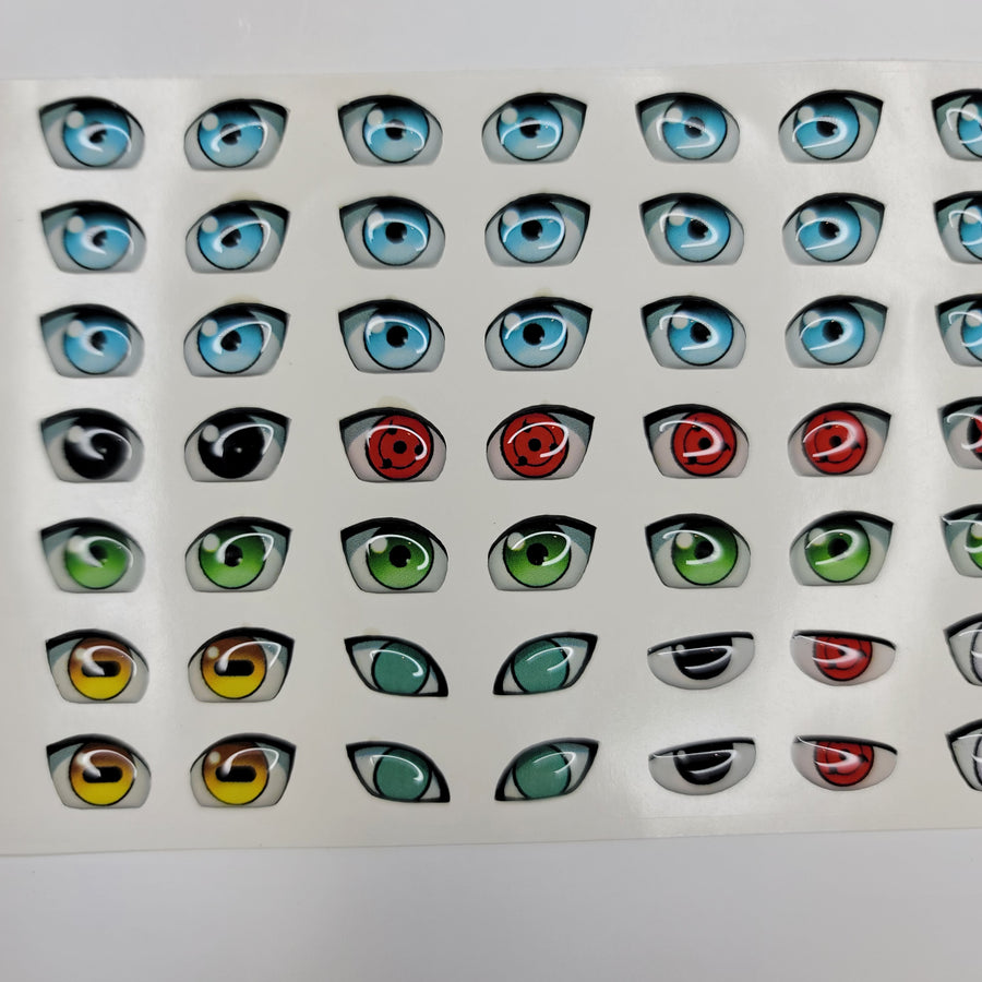 Adhesive Resin Eyes for Clays Multicolor STY Naruto M 42 Pairs