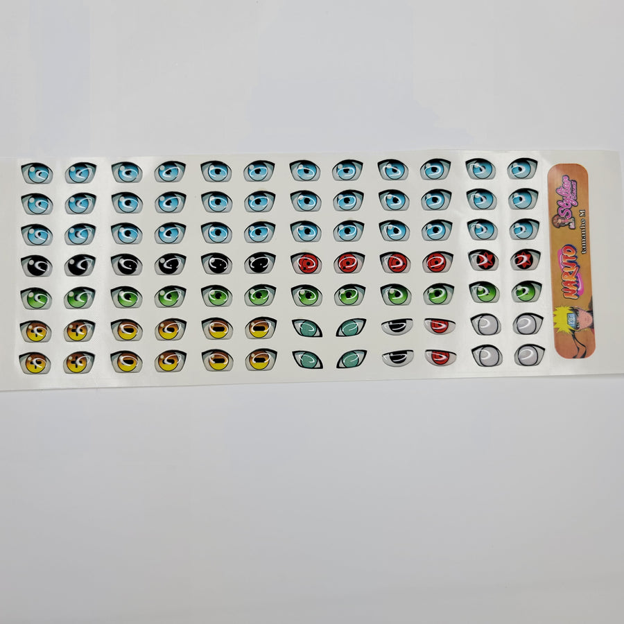 Adhesive Resin Eyes for Clays Multicolor STY Naruto M 42 Pairs