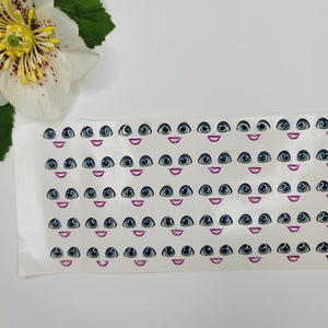 Adhesive Resin Eyes for Clays Multicolor STY R152 PP (XSM) 45Pairs