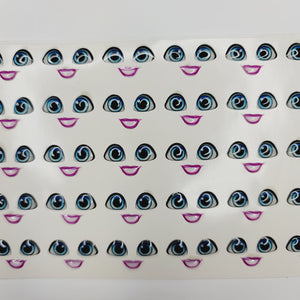 Adhesive Resin Eyes for Clays Multicolor STY R152 PP (XSM) 45Pairs