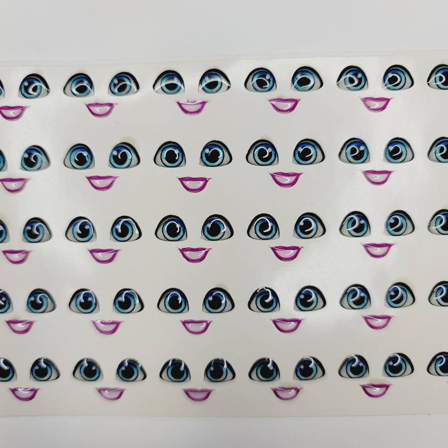 Adhesive Resin Eyes for Clays Multicolor STY R152 PP (XSM) 45Pairs