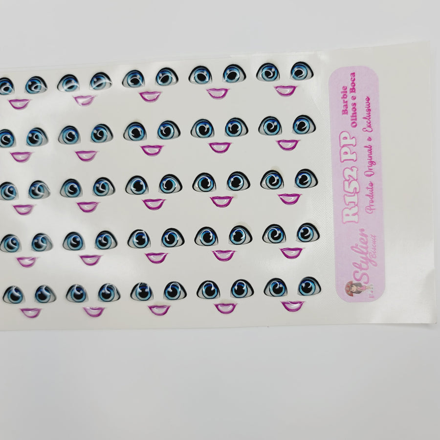 Adhesive Resin Eyes for Clays Multicolor STY R152 PP (XSM) 45Pairs