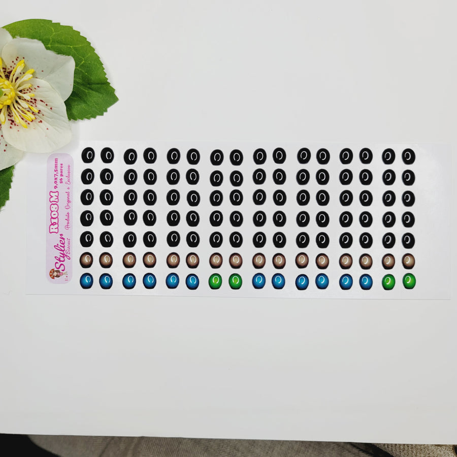 Adhesive Resin Eyes for Clays Multicolor STY R108 M 56Pairs