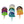 Load image into Gallery viewer, Glitter E.V.A. Foam Umbrellas for Crafts  – Set of 5 (2.5&quot;x2.8&quot;) – DIY Decorations
