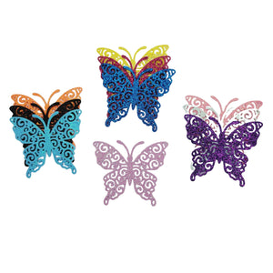 Glitter E.V.A. Foam Wings/Butterflies for Crafts #14 – Set of 5 (3") – DIY Decorations