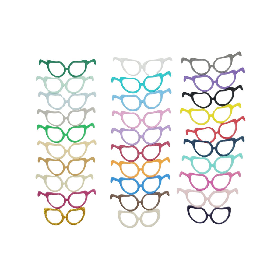 E.V.A.  Cat Glasses for Crafts (set of 10) - 1.75" (in) - Mixed Colors