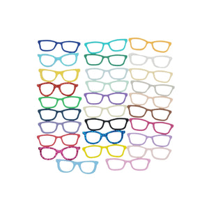 E.V.A. Foam Square Eyeglasses for Crafts (set of 10) - 2" (in) - Mixed Colors