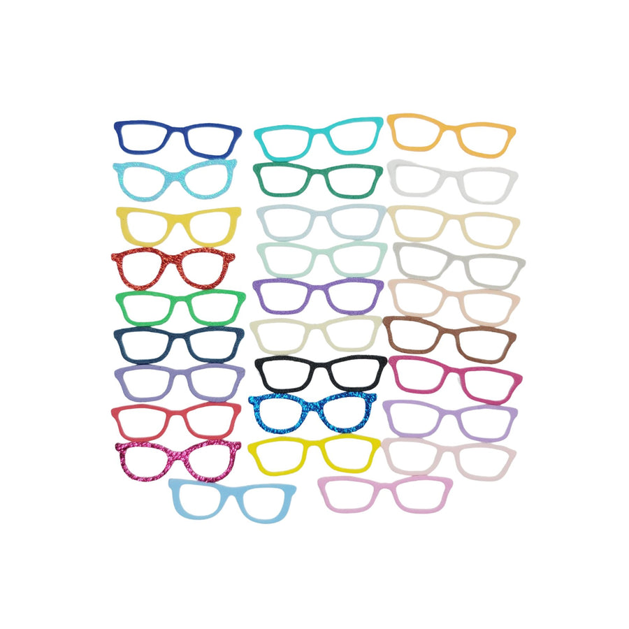 E.V.A. Foam Square Eyeglasses for Crafts (set of 10) - 2" (in) - Mixed Colors