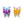 Load image into Gallery viewer, Glitter E.V.A. Foam Wings/Butterflies for Crafts #17 – Set of 5 (1.5&quot; x 2&quot;) – DIY Decorations
