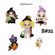Load image into Gallery viewer, Set of 5 Clay Dolls for Bow-Center, Jewelry Charms, Accessories, and More
