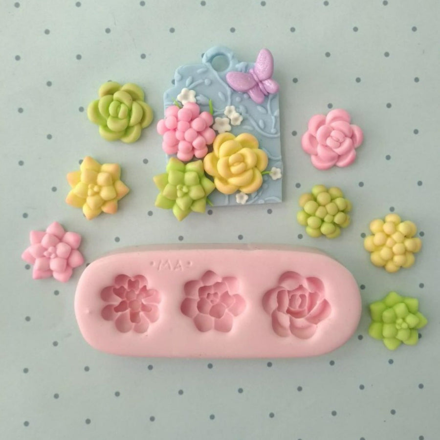 (Minor Defects) Mini  Succulents Silicone Mold 650 MA