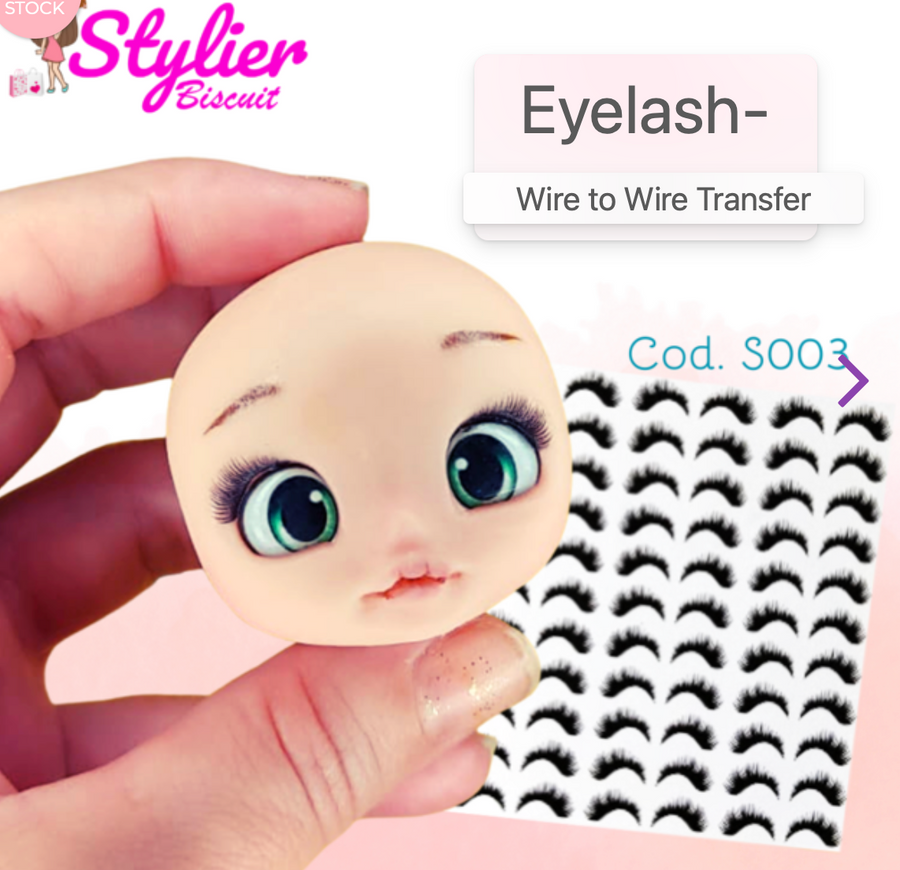 Adhesive Eyelash Paper Transfer for Clays Multicolor STY-S003 M 36 Pairs