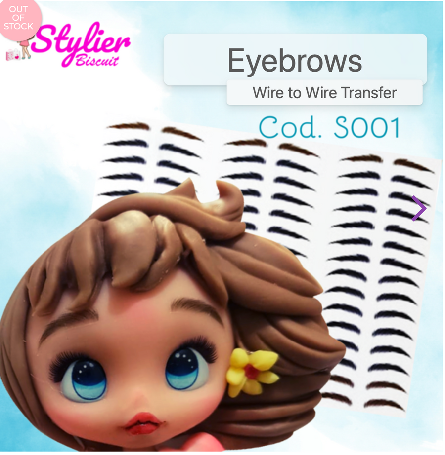 AdhesiveEyebrows Transfer Stencil paper for Clays Multicolor STY-S001 M 60 Pairs