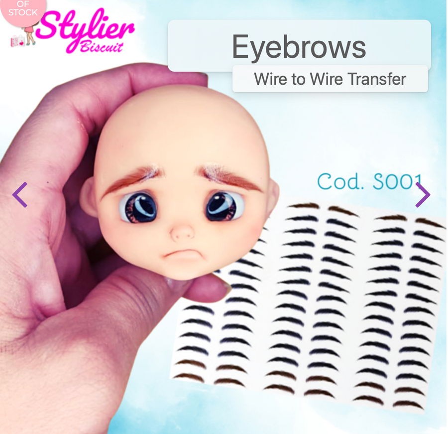 AdhesiveEyebrows Transfer Stencil paper for Clays Multicolor STY-S001 M 60 Pairs