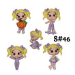 Load image into Gallery viewer, Set of 5 Clay Dolls for Bow-Center, Jewelry Charms, Accessories, and More
