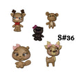 Load image into Gallery viewer, Set of 5 Clay Dolls for Bow-Center, Jewelry Charms, Accessories, and More
