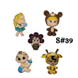 Load image into Gallery viewer, Set of 5 Clay Dolls for Bow-Center, Jewelry Charms, Accessories, and More
