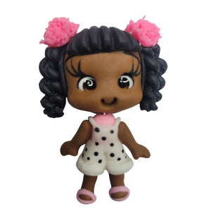 Mbalenhle #364 Clay Doll for Bow-Center, Jewelry Charms, Accessories, and More