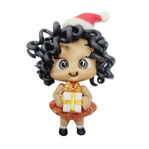 Michaela Xmas #386 Clay Doll for Bow-Center, Jewelry Charms, Accessories, and More