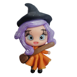 Witch Hecate #584 Clay Doll for Bow-Center, Jewelry Charms, Accessories, and More