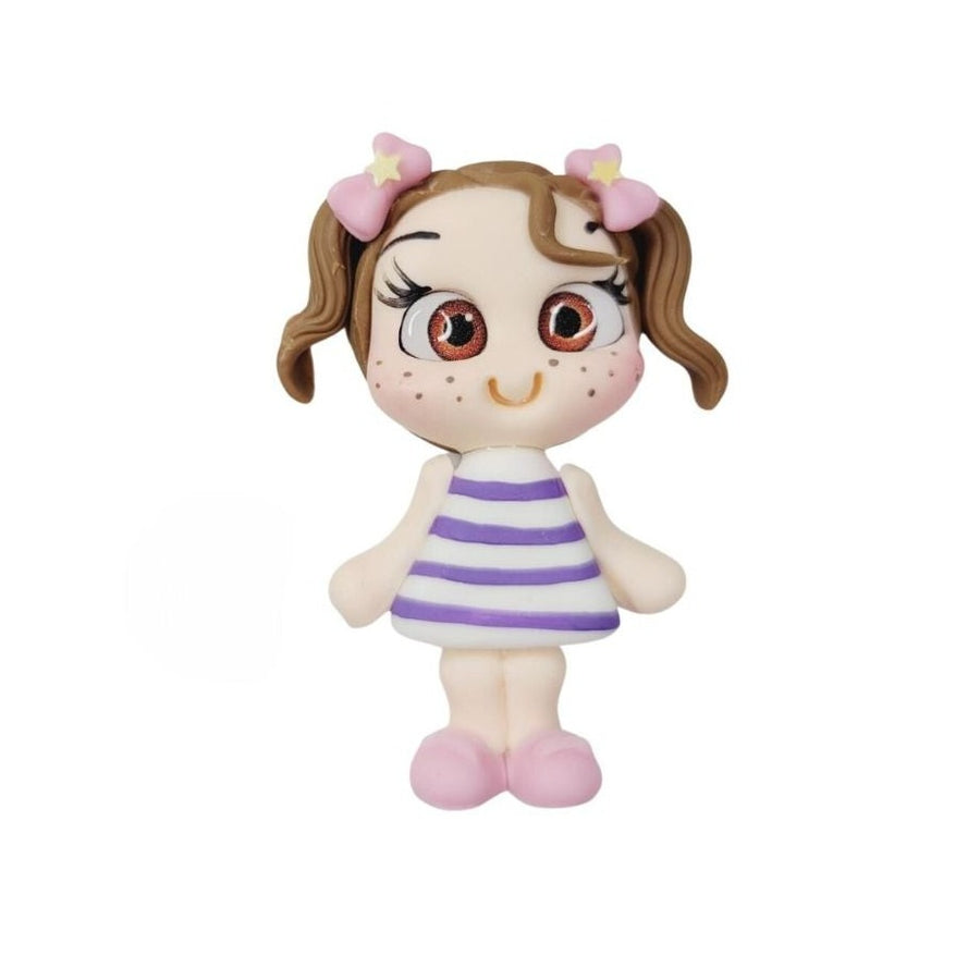 667 Flor The Mascote Clay Doll for Bow-Center, Jewelry Charms, Accessories, and More