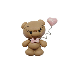 Love Bear #700 Clay Doll for Bow-Center, Jewelry Charms, Accessories, and More