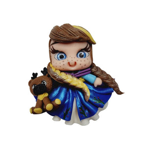 Anna #4 #689  Clay Doll for Bow-Center, Jewelry Charms, Accessories, and More