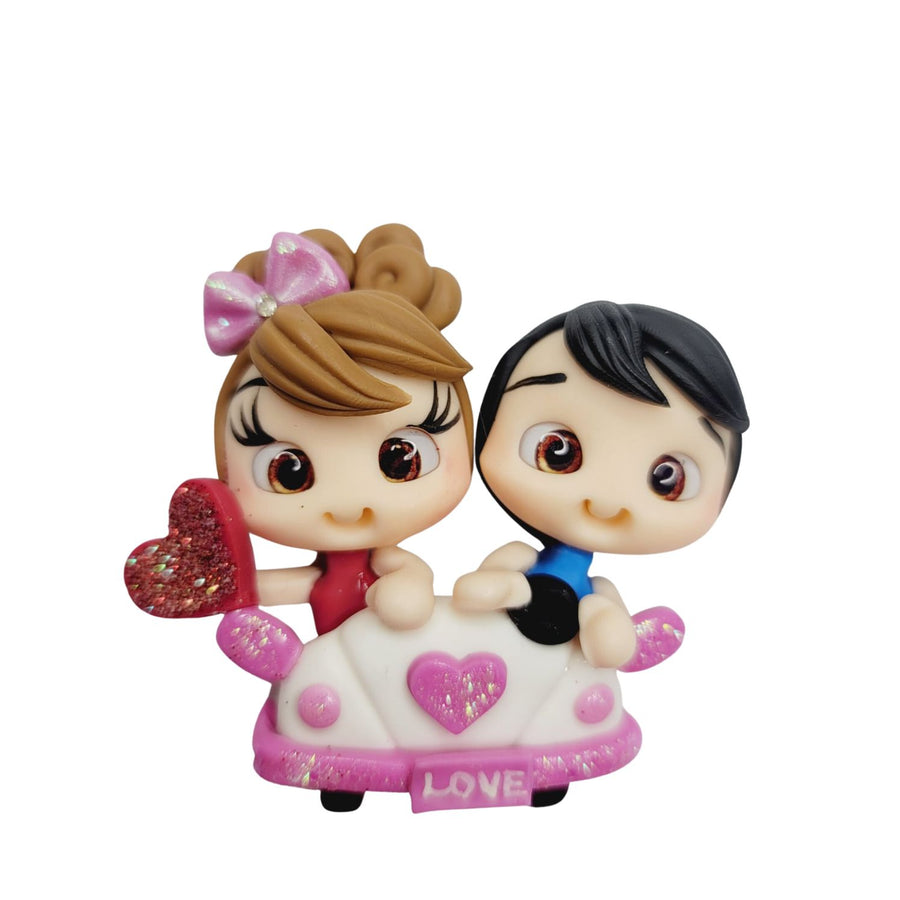 Love Ride  #341 Clay Doll for Bow-Center, Jewelry Charms, Accessories, and More