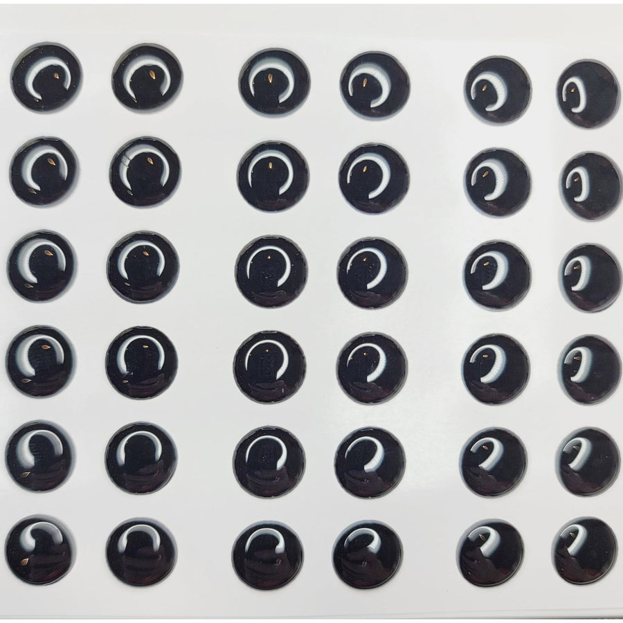 Adhesive Resin Eyes for Clays Multicolor STY R027 M 36 Pairs