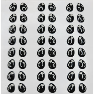 Adhesive Resin Eyes for Clays MF-260 P (SM) 63 Pairs