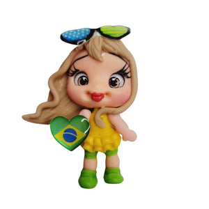 Rafaela #479 Clay Doll for Bow-Center, Jewelry Charms, Accessories, and More