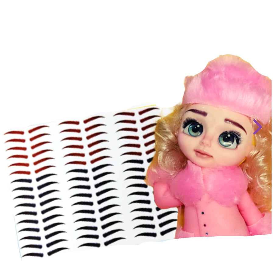 Adhesive Eyebrowns Paper Transfer for Clays Multicolor STY-S002 M 80 Pairs