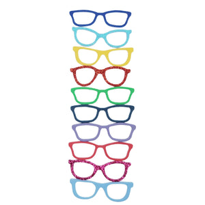 E.V.A. Foam Square Eyeglasses for Crafts (set of 10) - 2" (in) - Mixed Colors