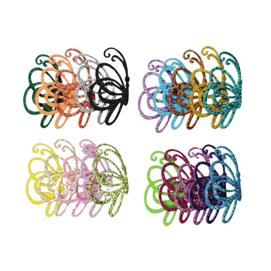 Glitter E.V.A. Foam Wings/Butterflies for Crafts #12 – Set of 5 (1") – DIY Decorations