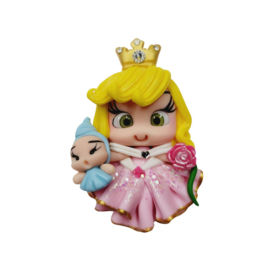 Princess Aurora #677 Clay Doll for Bow-Center, Jewelry Charms, Accessories, and More