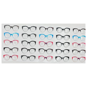 Adhesive Resin Glasses for Clays Multicolor STY O001 P-(SM) 3cm 25 Units