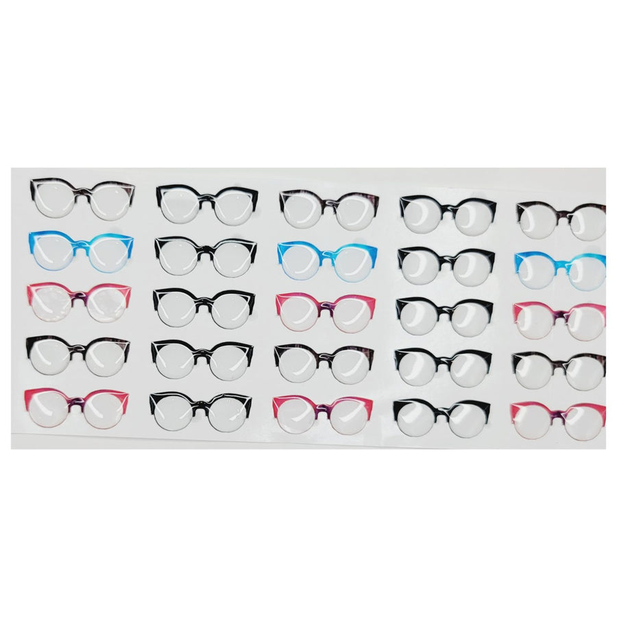 Adhesive Resin Glasses for Clays Multicolor STY O001 P-(SM) 3cm 25 Units