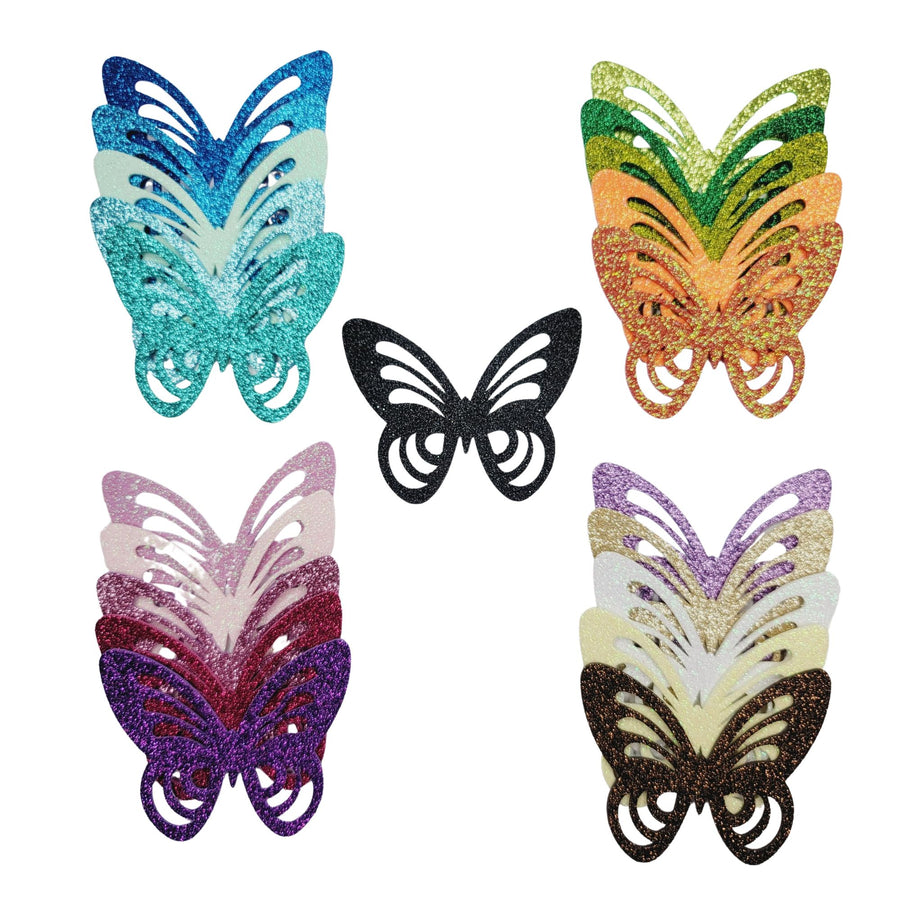 Glitter EVA Wings/Butterflies for Crafts #1 – Set of 5 (3") – DIY Decorations