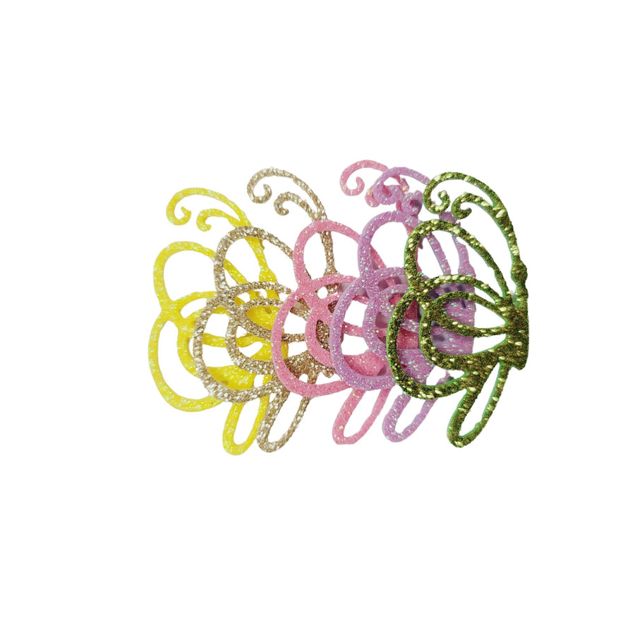 Glitter E.V.A. Foam Wings/Butterflies for Crafts #12 – Set of 5 (1") – DIY Decorations
